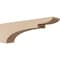 Ekena Millwork 2"W x 12"D x 4"H Thin Yorktown Rough Cedar Woodgrain TimberThane Corbel, Primed Tan CORUR02X12X04YORRCPR - alternate 1